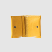 Load image into Gallery viewer, Inside Small Fortune Wallet in Yellow Leather
