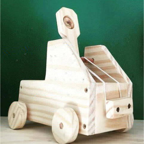 Wooden Toy Catapult-Truck