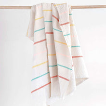 Load image into Gallery viewer, Summer Towel with stripes throughout

