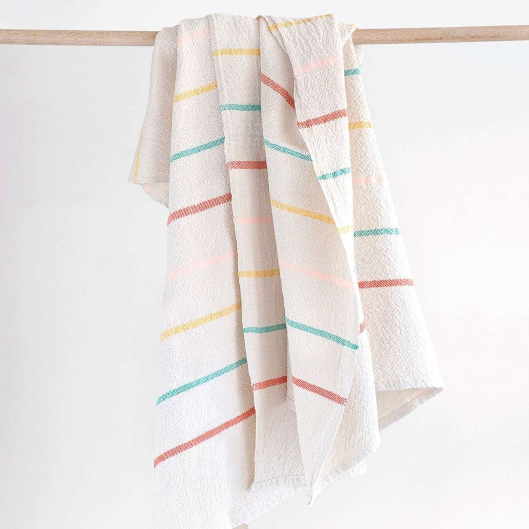 Summer Towel with stripes throughout