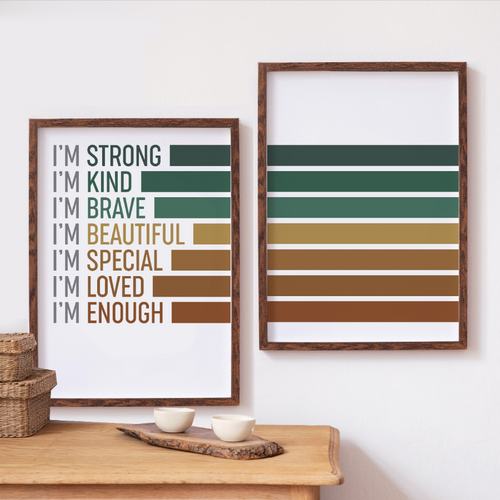 Autumn Toned, Self Affirmation Posters