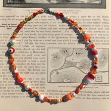 Load image into Gallery viewer, Orange Beads Dazzle Gem Necklace
