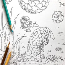Load image into Gallery viewer, Detail from Africanum Coloratus colouring activity book
