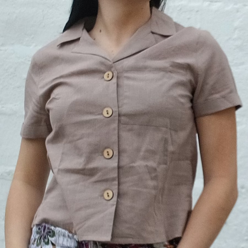 linen collared shirt