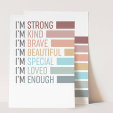 Load image into Gallery viewer, Self Affirmation (Pastel) English | Conscious Poster Series
