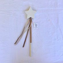 Load image into Gallery viewer, Star Wand with beige &amp; brown ribbon
