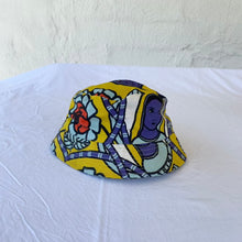 Load image into Gallery viewer, Bucket hat -yellow funky print
