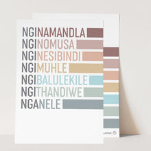 Load image into Gallery viewer, isiZulu Conscious Poster Self Affirmation
