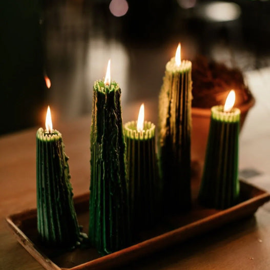 Gear Candle Forest Green