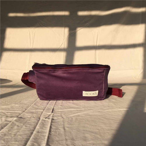 Purple Corduroy Moon Bag