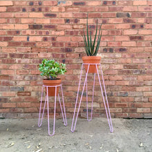 Load image into Gallery viewer, Steel Pot Plant Stand Pink
