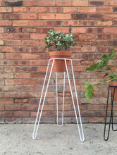 Load image into Gallery viewer, Tall White Plant Stand
