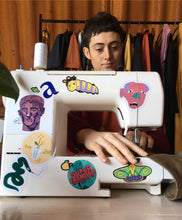 Load image into Gallery viewer, Stickers on sewing machine
