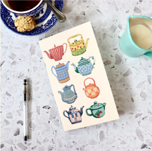 Load image into Gallery viewer, Notebook with illustrated teapot cover
