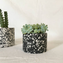 Load image into Gallery viewer, Terrazzo Planter, Black with white specs

