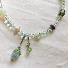 Load image into Gallery viewer, The Blues, glass bead necklace detail
