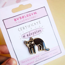 Load image into Gallery viewer, kitty cat brooch 
